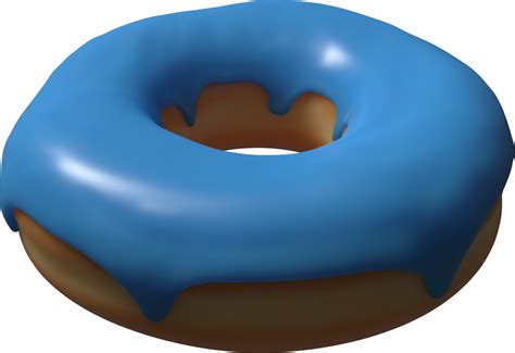 Blue Donut 3d Illustration 10286262 Png