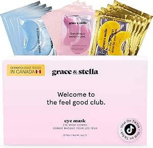 Grace Stella Masque Yeux Paires Bleu Or Rose Patch Yeux