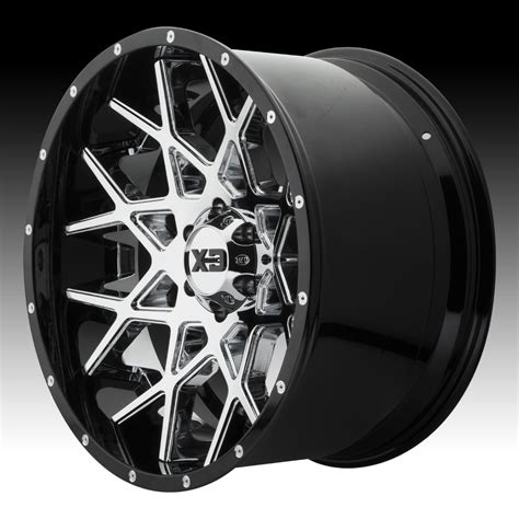 Kmc Xd Series Xd203 Chopstix Chrome Black Custom Wheels Rims Xd203