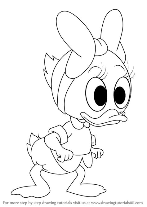 Step By Step How To Draw Webby From Ducktales