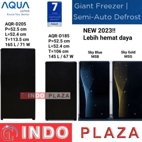 Promo KULKAS AQUA 1 Pintu AQR D185 LOW WATT SEMI DEFROST BIGGER