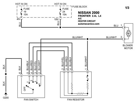 NISSAN Aire Acondicionado Air Conditioning System Diagramas 2000