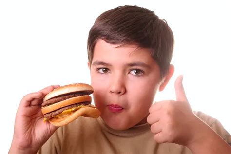 Young Boy Eating Hamburger — Stock Photo © Chikapylka 1052429