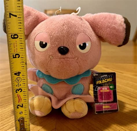 Pokemon Detective Pikachu Movie Snubbull Pink Deluxe Plush New With