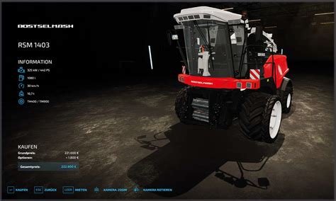 Rostselmash Rsm Fs Mod Farming Simulator Mod