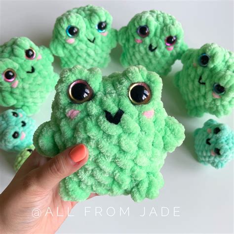 No Sew Crochet Pattern Chubby Frog Englishfrench Etsy