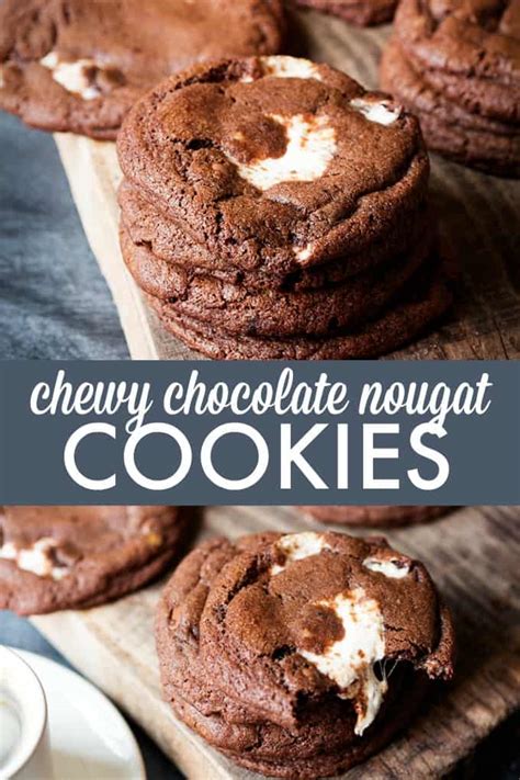 Chewy Chocolate Nougat Cookies - Simply Stacie