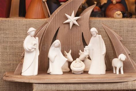 A Scene from Ceramic Figures of the Christmas Nativity . Nativity Stock Image - Image of faith ...