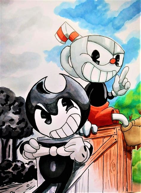 Pin De Vincent Valdez En Cuphead Bendy Y La Máquina De Tinta Dibujos Bonitos Videojuegos