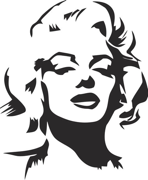 Marilyn Monroe Stencil Vector Free Vector Cdr Download