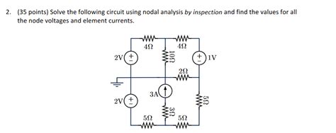 Solved Points Solve The Following Circuit Using Nodal Chegg