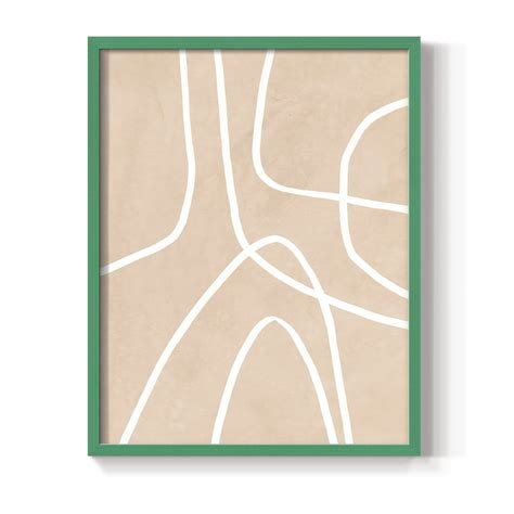 Clean Contour I In Paper Solid Wood 11 X 14 Framed Print