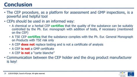 The Edqm Certificate Of Suitability Cep Procedure Ppt Download