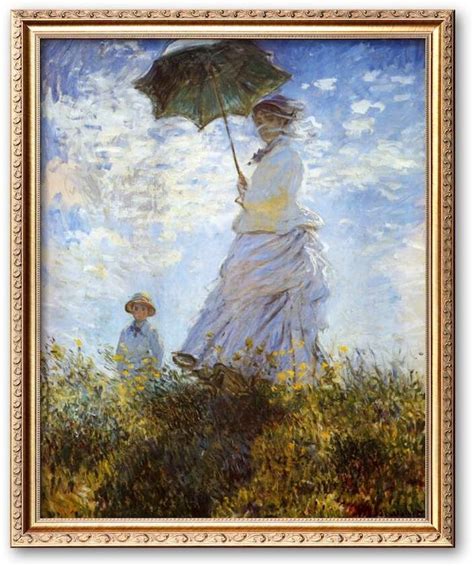 Madame Monet And Her Son Framed Art Print By Claude Monet