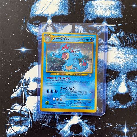 Feraligatr No 160 Holo Rare Neo Premium File Vintage Japanese Pokemon