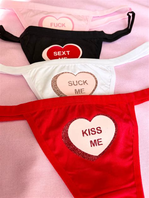 Sexy Valentines Day Panties Naughty Fuck Me Kiss Me Suck Me Sext Me Sexylingerie For Women