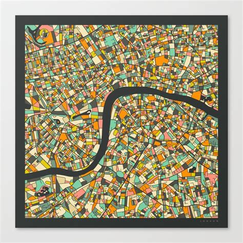 LONDON MAP Canvas Print by Jazzberry Blue | Society6