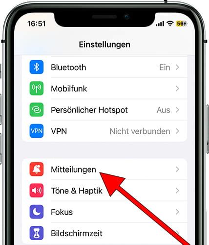 Schalten Sie Benachrichtigungen Auf Dem Apple Iphone Pro Max Ein