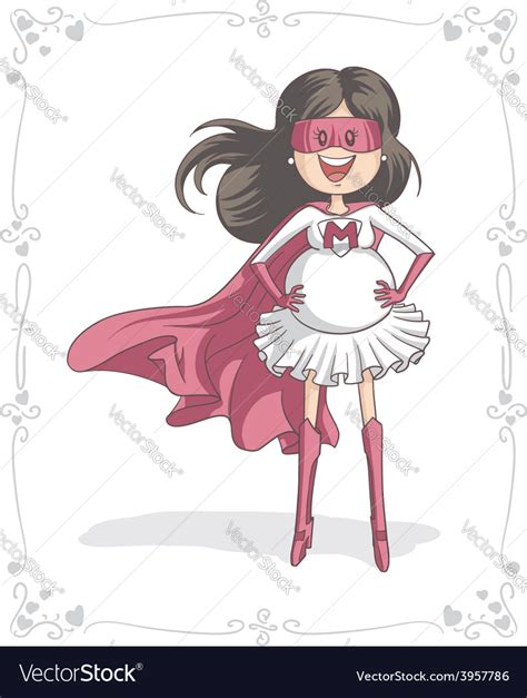 Supermom Character And Card Design Royalty Free Vector Image