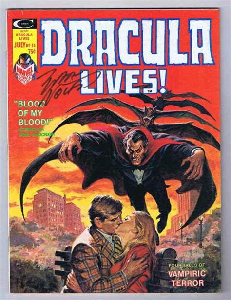 Dracula Lives Vf Last Issue Signed W Coa Marv Wolfman Marvel