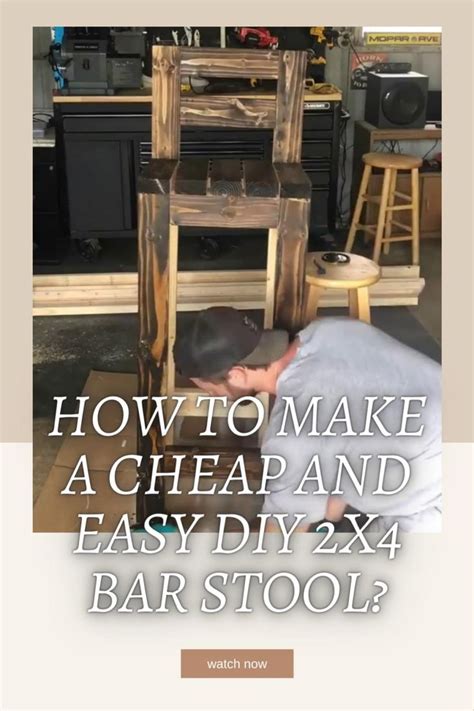 How To Make A Cheap And Easy Diy Bar Stool Video In Diy Bar