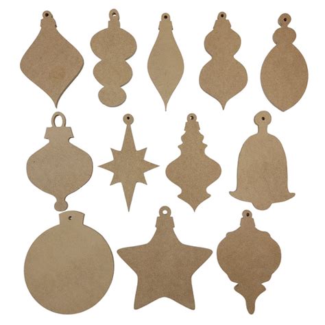 Buy Christmas Ornament Cutout Wooden Shape Unfinished Craft