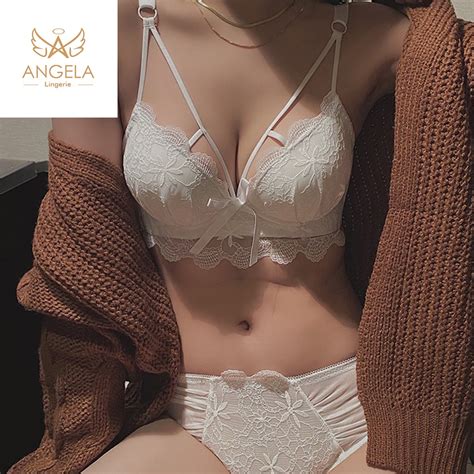 Jual ANGELA PREMIUM JAPAN Bra BH Push Up Set Tanpa Kawat Celana Dalam Wanita Bikini Sport Beha