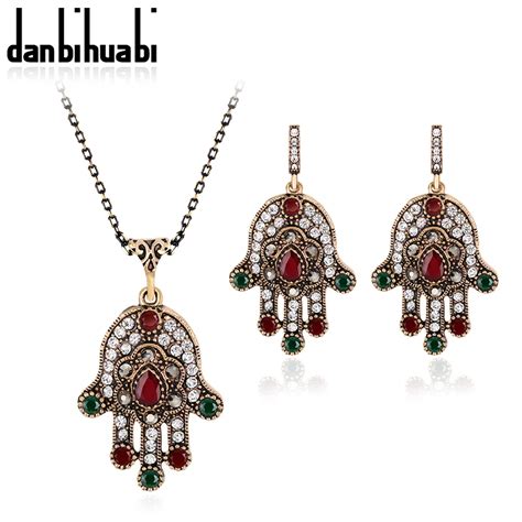 Aliexpress Buy Turkish Jewelry Sets Necklace Stud Earrings For