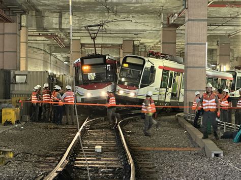 Mtr Service Disrupted After Two Light Rail Trains Collide In Yuen Long