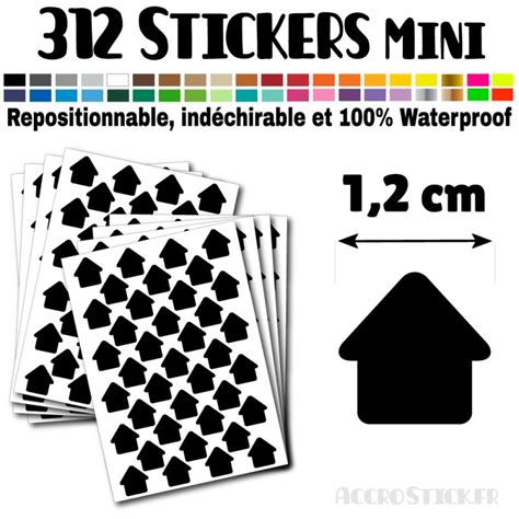 312 Maisons 1 2 Cm Stickers Mini Gommettes Couleur Noir