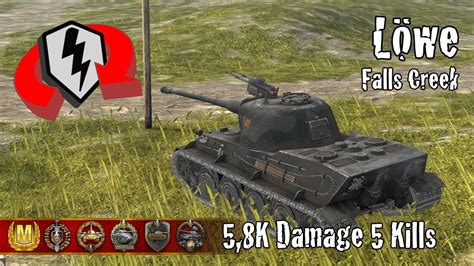 Löwe 5 8K Damage 5 Kills WoT Blitz Replays YouTube