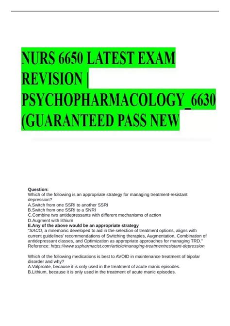 NRNP 6665 Final EXAM 2023 2024 With Questions And Answers Stuvia US