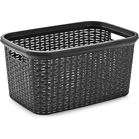 Cesta Rattan Para La Colada Rectangular Estilo Mimbre Pongo Todo De