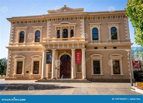 Front Facade View Of The State Library Of South Australia In Adelaide