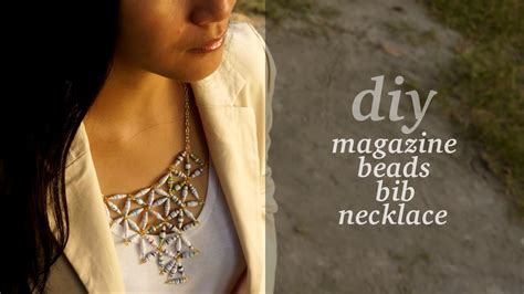 Diy Magazine Bib Necklace Youtube