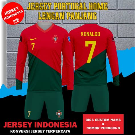 Jual Jersey Sepak Bola TIMNAS PORTUGAL HOME 2022 2023 Lengan Panjang