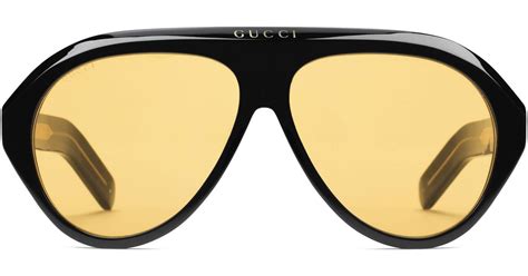 Gucci Velvet Navigator Sunglasses With Double G In Black For Men Lyst Uk