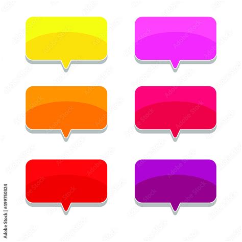 Cartoon Speech Bubbles On Yellow Background Different Doodle Forms For