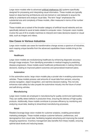 Large Vision Models Explained Transforming Ai Pdf