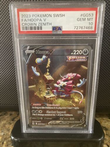 Hoopa V Galarian Gallery Psa 10 2023 Crown Zenith Pokemon Sword And Shield Values Mavin