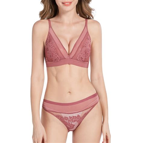 FallSweet Ultra Thin Transparent Bra Set Woman Bras And Panties Set