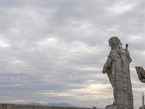 Saint Peter Basilica Rome View From Rooftop Statue Detail