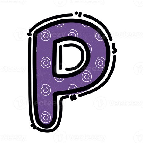 P Alphabet Letter Png Purple Color Cute Design Png