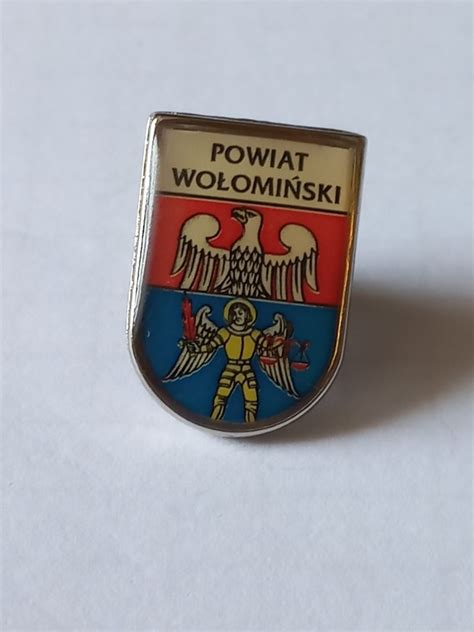 Herb powiat Wołomiński przypinka pin odznaka Siedlce Kup teraz na