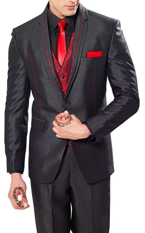 Red And Black Wedding Suit A Bold And Timeless Look Jenniemarieweddings