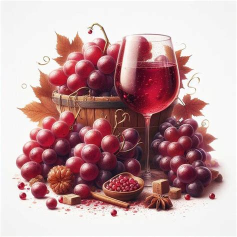 Arte Vectorial Hiperrealista De Moda Deliciosa Fruta Fresca De Uvas De