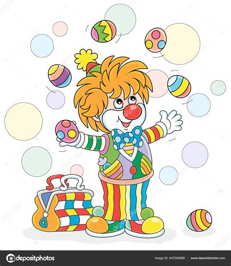 Payaso Sonriente Divertido Amigable Traje Cómico Colorido Que Hace