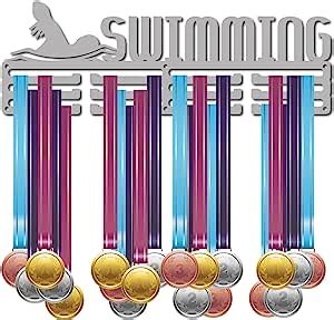 Creatcabin Medal Holder Sport Swimming Swimmer Games Medals Display