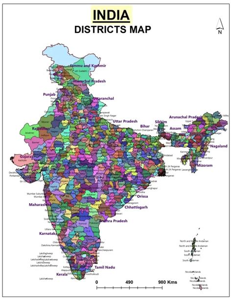 District Maps Of India State Wise Districts Of India 45 Off