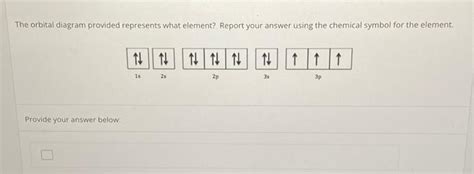 Solved The Orbital Diagram Provided Represents What Element Chegg